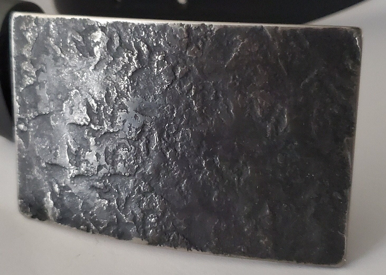 Kilt Buckle Charcoal Anvil Textured Buckle for Kilt Canadian Made Blacksmith Buckles Hand Forged Fits 2" Kilt Belt Gift Bag Included