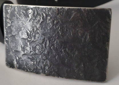 Kilt Buckle Charcoal Anvil Textured Buckle for Kilt Canadian Made Blacksmith Buckles Hand Forged Fits 2" Kilt Belt Gift Bag Included