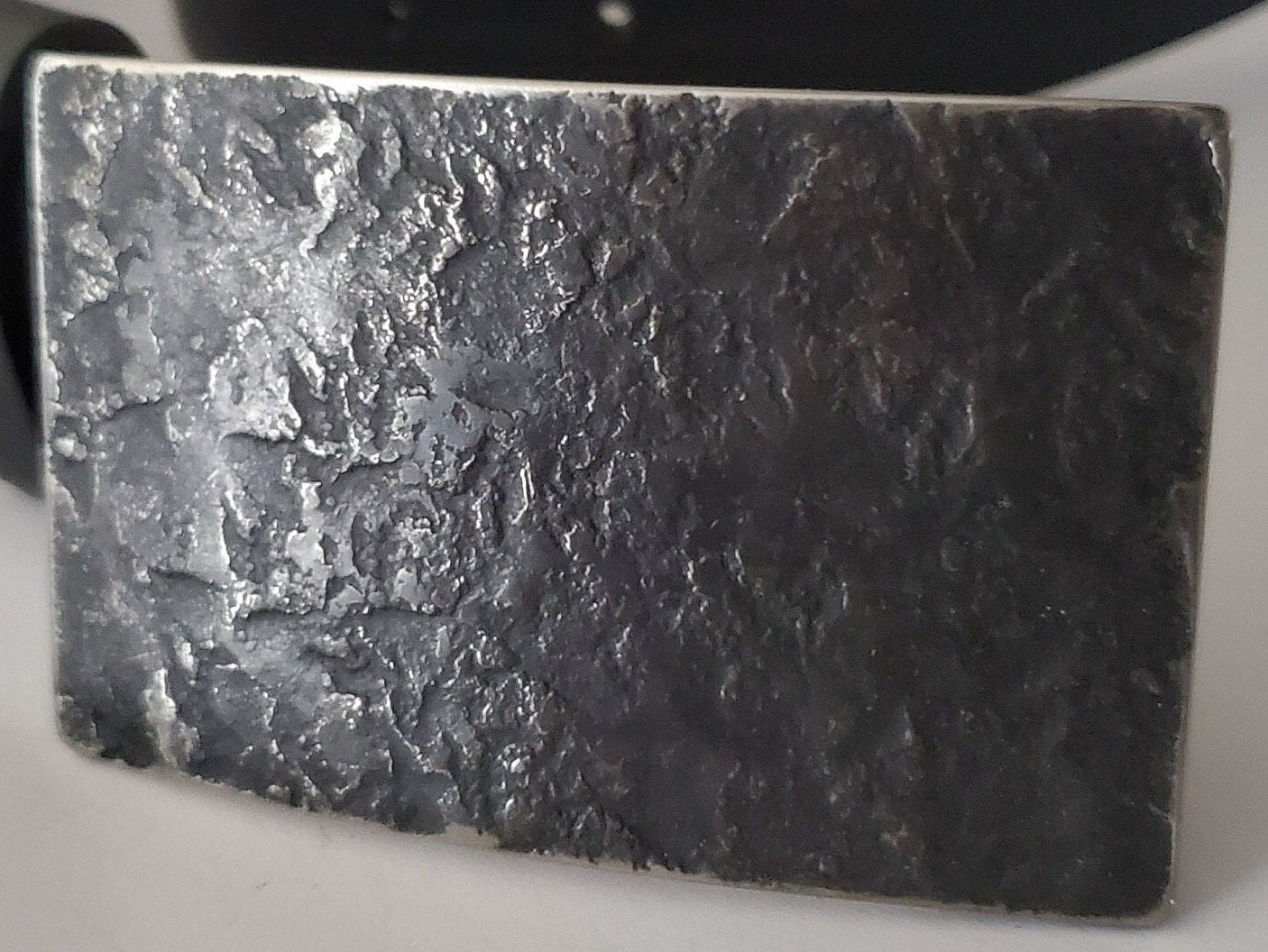 Kilt Buckle Charcoal Anvil Textured Buckle for Kilt Canadian Made Blacksmith Buckles Hand Forged Fits 2" Kilt Belt Gift Bag Included