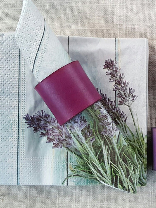 4 Napkin Rings Leather Rings Chartreuse Purple Orange Sand Casual Dining Alfresco Table Accessories Housewarming Hostess Gift Home Decor