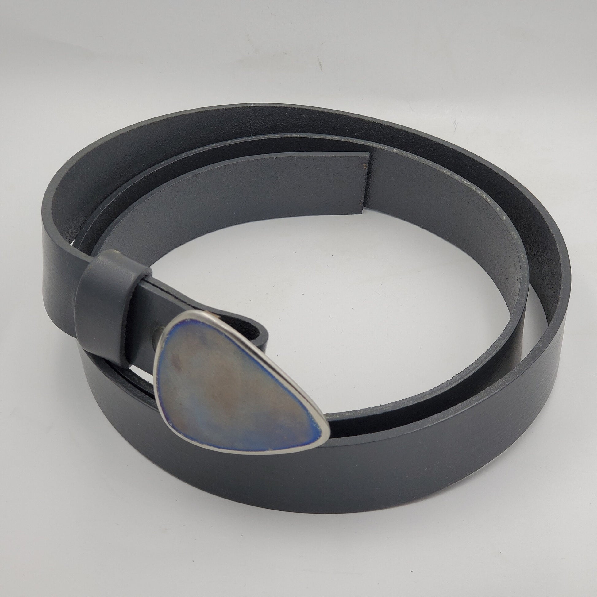 Belt & Buckle, Guitar Pick Buckle w/ Leather Snap Belt, Dress Belt for Suit, Unisex Gift, Father's Day Gift for 1.25" Leather Belt for Suits