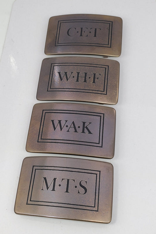 Bronze Personalized Buckle for Suits Customized Gift Bespoke Keepsakes for Men Monogramed Accessories Gentlemen's Gift Unisex Keepsake Gifts