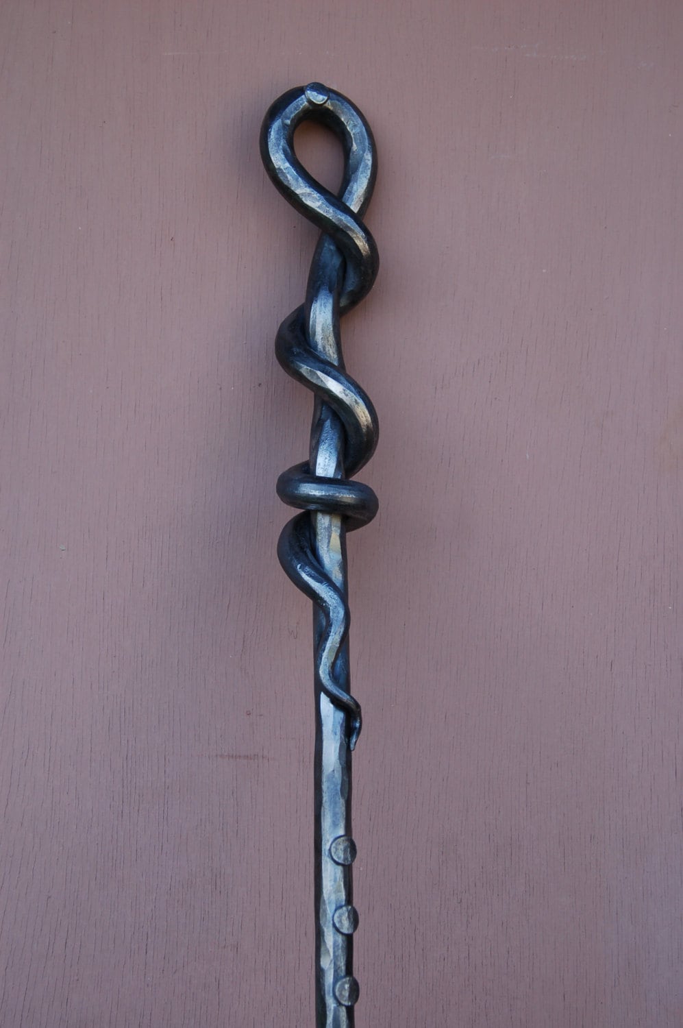 Fire Pit Poker, Hand Forged Fire Poker, 6' Hand Crafted Cottage, Campfire, Natural Iron Poker, Designed & Signed by Artist Robert Aucoin