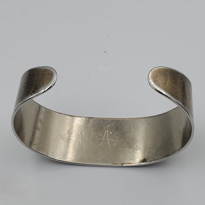 Wrist Cuff Bracelet Multicolored Hand Forged Hypoallergenic Unisex Gifts Stainless Steel Cuff Signed Original by Aucoin with Gift Bag