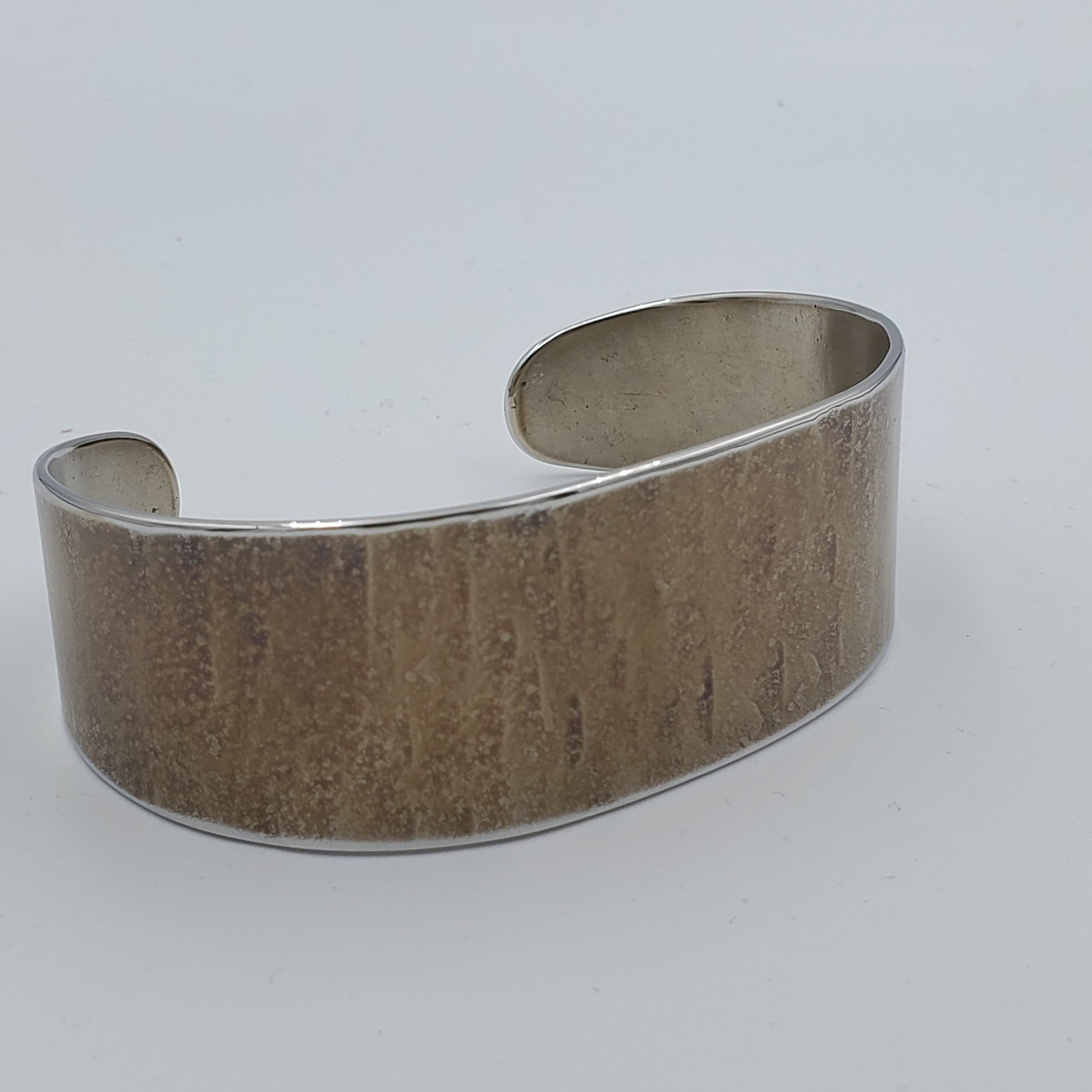 Wrist Cuff Bracelet Multicolored Hand Forged Hypoallergenic Unisex Gifts Stainless Steel Cuff Signed Original by Aucoin with Gift Bag