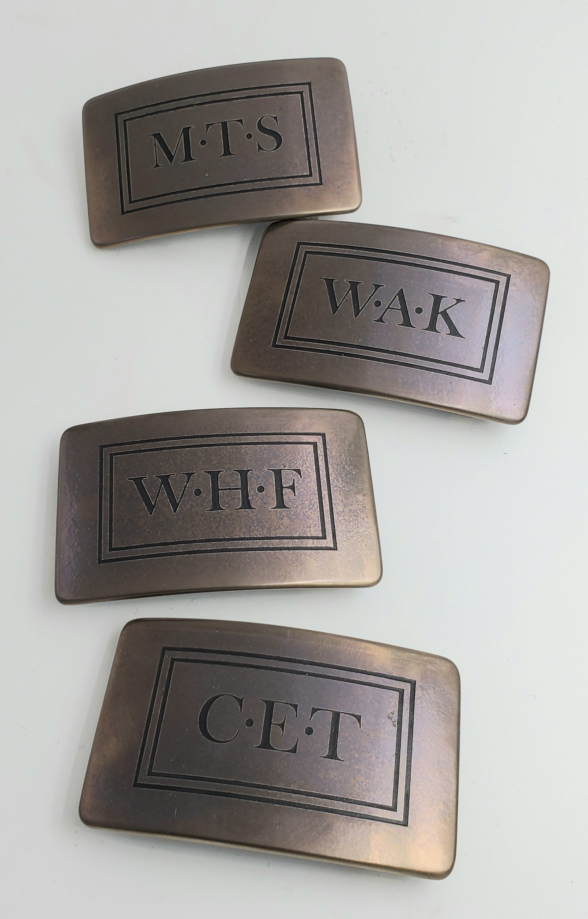 Bronze Personalized Buckle for Suits Customized Gift Bespoke Keepsakes for Men Monogramed Accessories Gentlemen's Gift Unisex Keepsake Gifts
