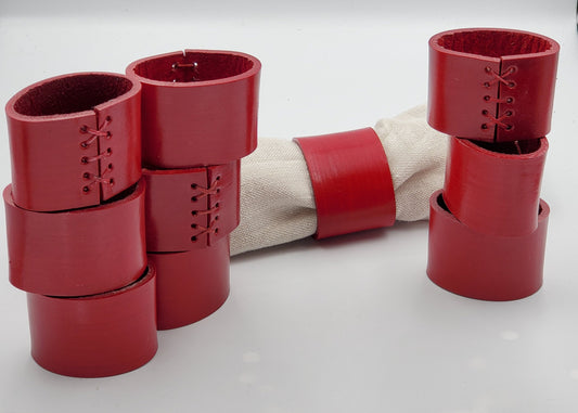 Red Leather Napkin Rings Canada Day Dining Accessories Alfresco Dining Handmade Housewarming or Hostess Gift New Homeowner Gift Idea