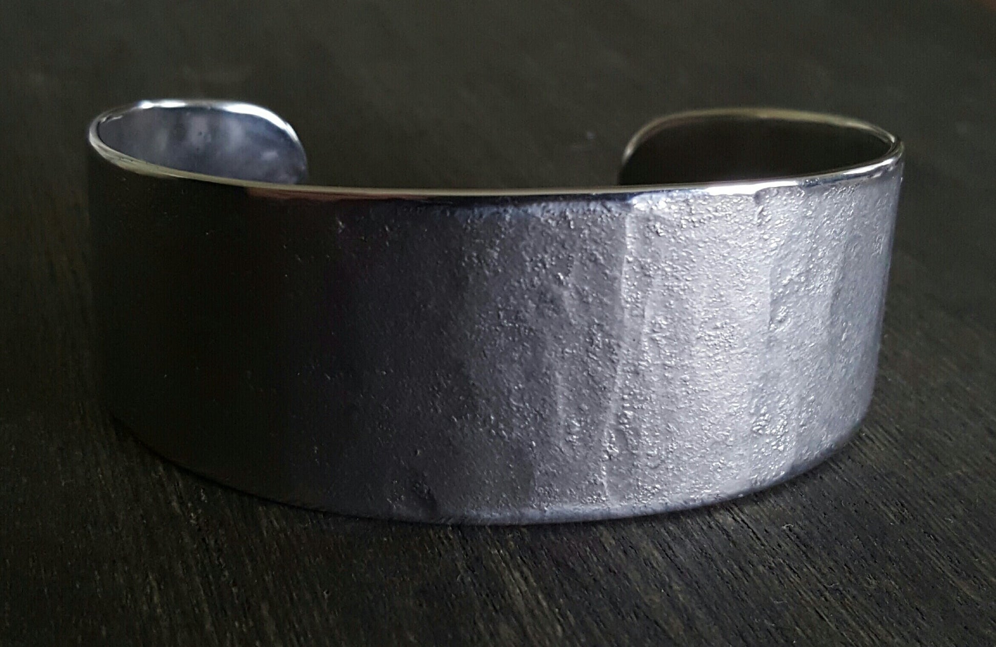 Wrist Cuff Bracelet Multicolored Hand Forged Hypoallergenic Unisex Gifts Stainless Steel Cuff Signed Original by Aucoin with Gift Bag