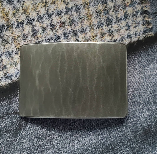 Scottish Kilt Belt Buckle Hand-Forged Buckle Fits 2-1/4" Wide Belt Silver Woodgrain Buckle Scottish Kilt Accessory Stainless Steel Buckle