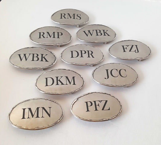 Country & Western Personalized Oval Belt Buckle Groomsmen's Buckle Unisex Buckle fits 1.5" Leather Belt for Jeans or Workwear