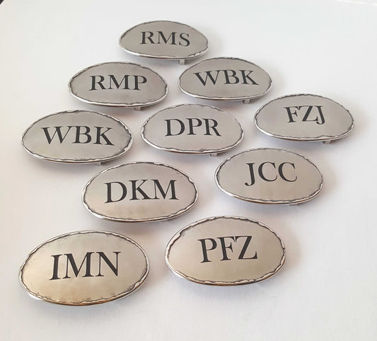 Country & Western Personalized Oval Belt Buckle Groomsmen's Buckle Unisex Buckle fits 1.5" Leather Belt for Jeans or Workwear