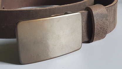 Private Listing 4 KH~ Men's Suit Belt & Buckle Set (with Zia) Suit Belt Buckle Hand Forged Stainless Steel Buckle and 1-1/4" Wide Belt