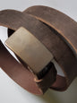 Private Listing 4 KH~ Men's Suit Belt & Buckle Set (with Zia) Suit Belt Buckle Hand Forged Stainless Steel Buckle and 1-1/4" Wide Belt