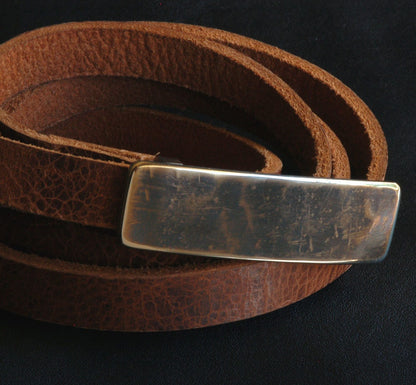 1" Belt and Buckle Set Narrow INTERCHANGEABLE Ladies Belt & Hand Forged Buckle Set Canadian Made Unisex Gift Belt has Snaps, Dress Belt Set