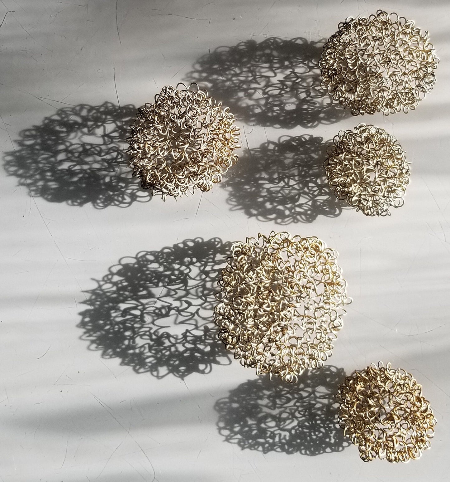Wire Balls Christmas Tree Ornaments Twisted Metal Metal Ornaments Holiday Balls Handmade Holiday Decorations Commercial Interior Decor