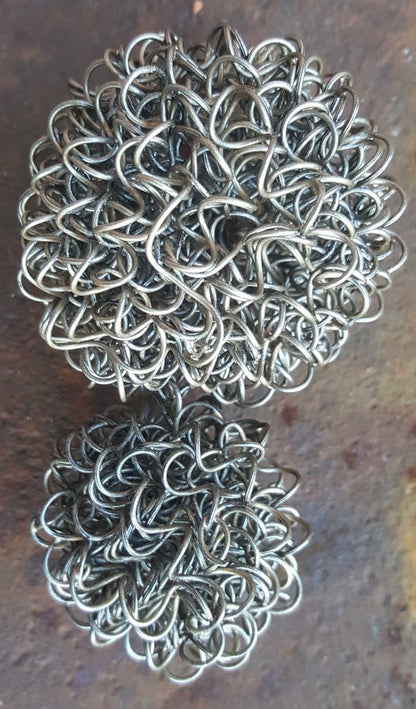 Wire Balls Christmas Tree Ornaments Twisted Metal Metal Ornaments Holiday Balls Handmade Holiday Decorations Commercial Interior Decor