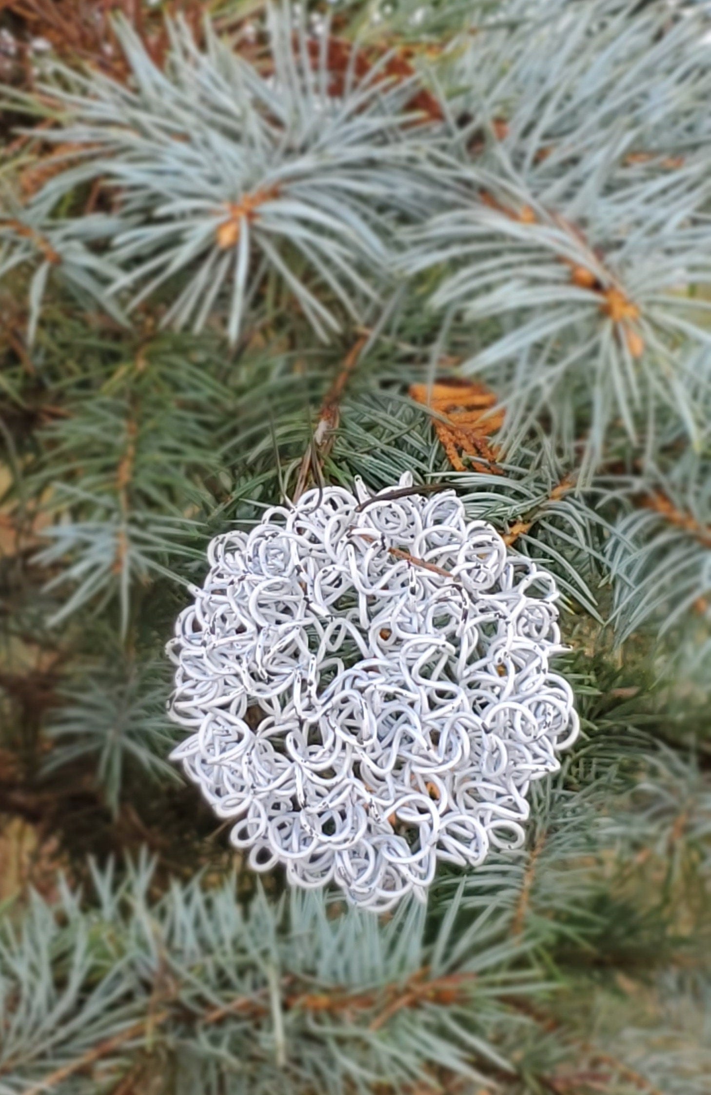 Christmas Tree Ornaments, Wire Balls, Twisted Metal, Metal Ornaments, Holiday Balls, Handmade Holiday Decorations, Commercial Interior Decor