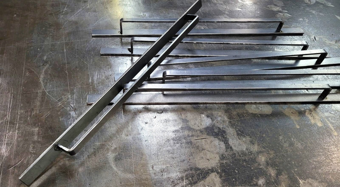 Slim Door Pulls 16" x 5/8" Made from 1/8" Steel Raw, Black or Bronze, Cottage Screen Door Light Door Pulls Custom Sizes Available