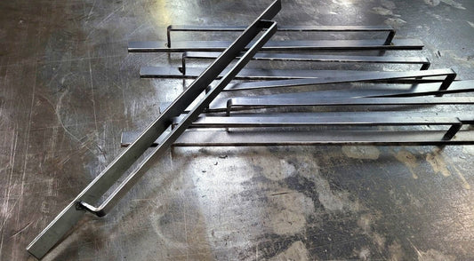Slim Door Pulls 16" x 5/8" Made from 1/8" Steel Raw, Black or Bronze, Cottage Screen Door Light Door Pulls Custom Sizes Available