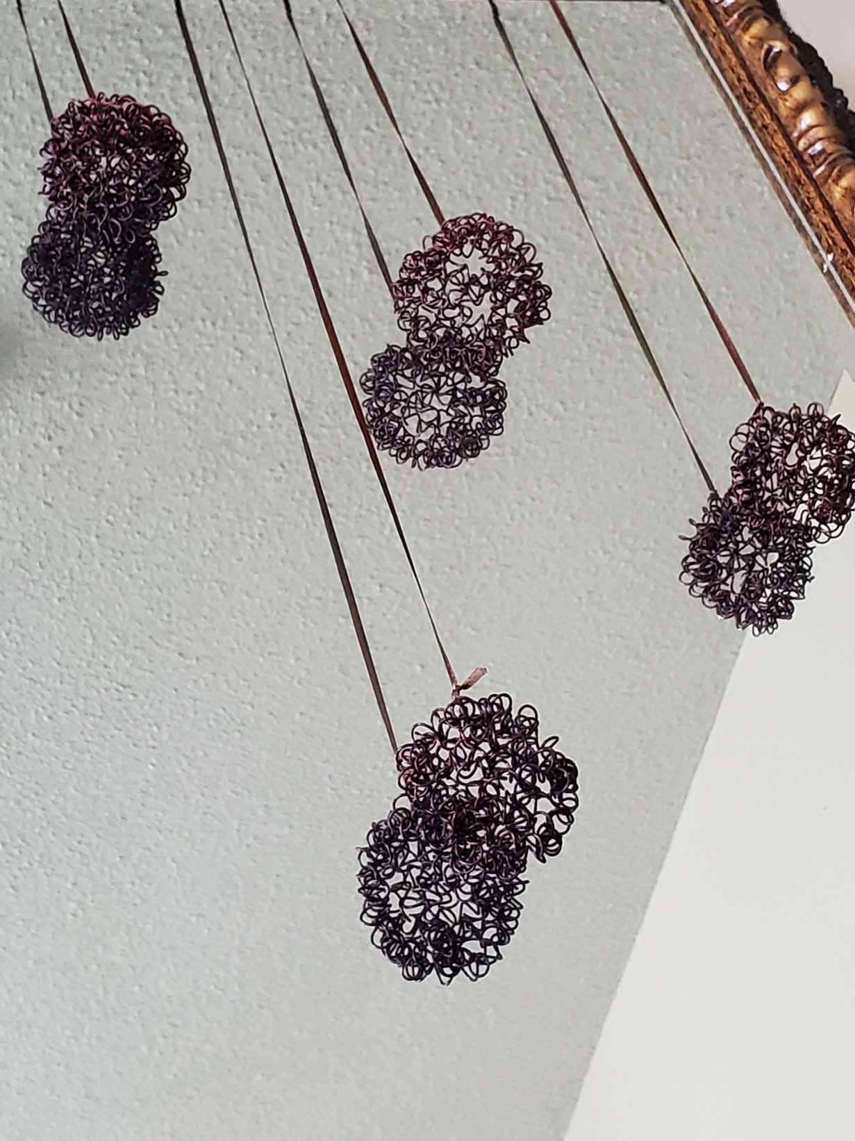 Wire Ornament Christmas Decoration Twisted Metal Unique Decor Holiday Ball Handmade Holiday Decor Commercial Interior Decor Window Decor