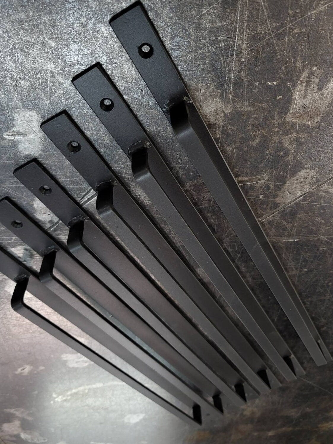 Slim Door Pulls 16" x 5/8" Made from 1/8" Steel Raw, Black or Bronze, Cottage Screen Door Light Door Pulls Custom Sizes Available