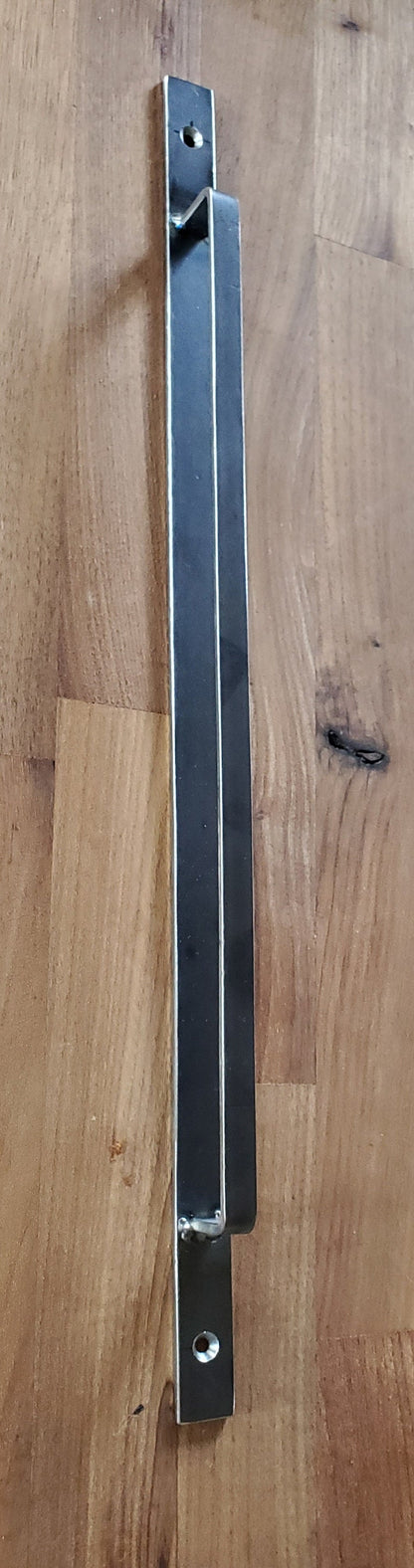 Slim Door Pulls 16" x 5/8" Made from 1/8" Steel Raw, Black or Bronze, Cottage Screen Door Light Door Pulls Custom Sizes Available