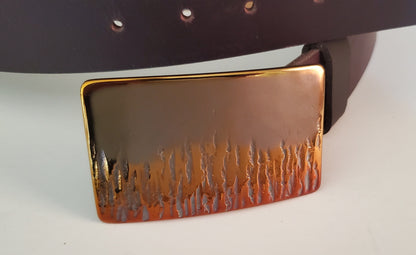 Wildfire Buckle Firefighter Thank You Gift Hand Forged in Fire Original Stainless Steel Hypoallergenic For 1.5" Jean Work Wear Accessory