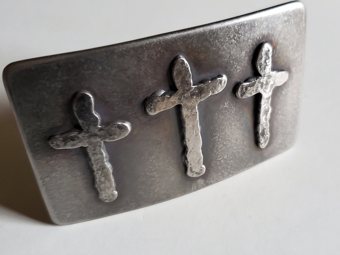 Cross Belt Buckle Old Rugged Cross Hand Forged Stainless Steel or Bronze Hypoallergenic Gifts Christian Gifts CROSS Buckle For Blue Jeans