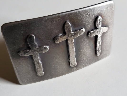 Cross Belt Buckle Old Rugged Cross Hand Forged Stainless Steel or Bronze Hypoallergenic Gifts Christian Gifts CROSS Buckle For Blue Jeans