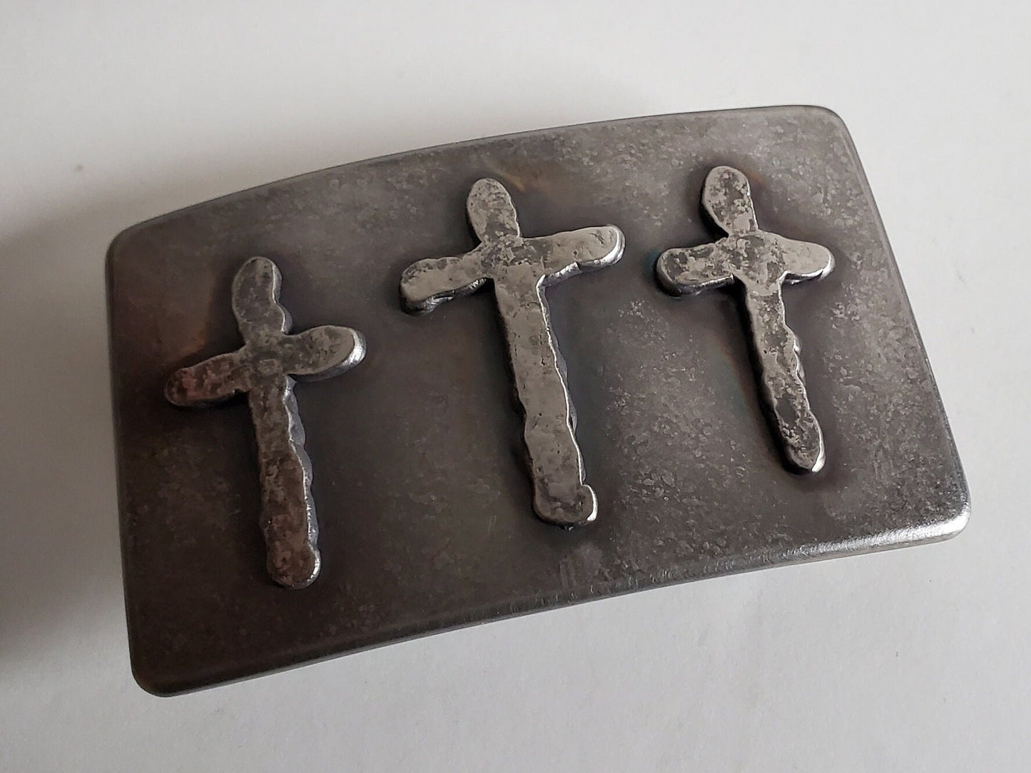 Cross Belt Buckle Old Rugged Cross Hand Forged Stainless Steel or Bronze Hypoallergenic Gifts Christian Gifts CROSS Buckle For Blue Jeans