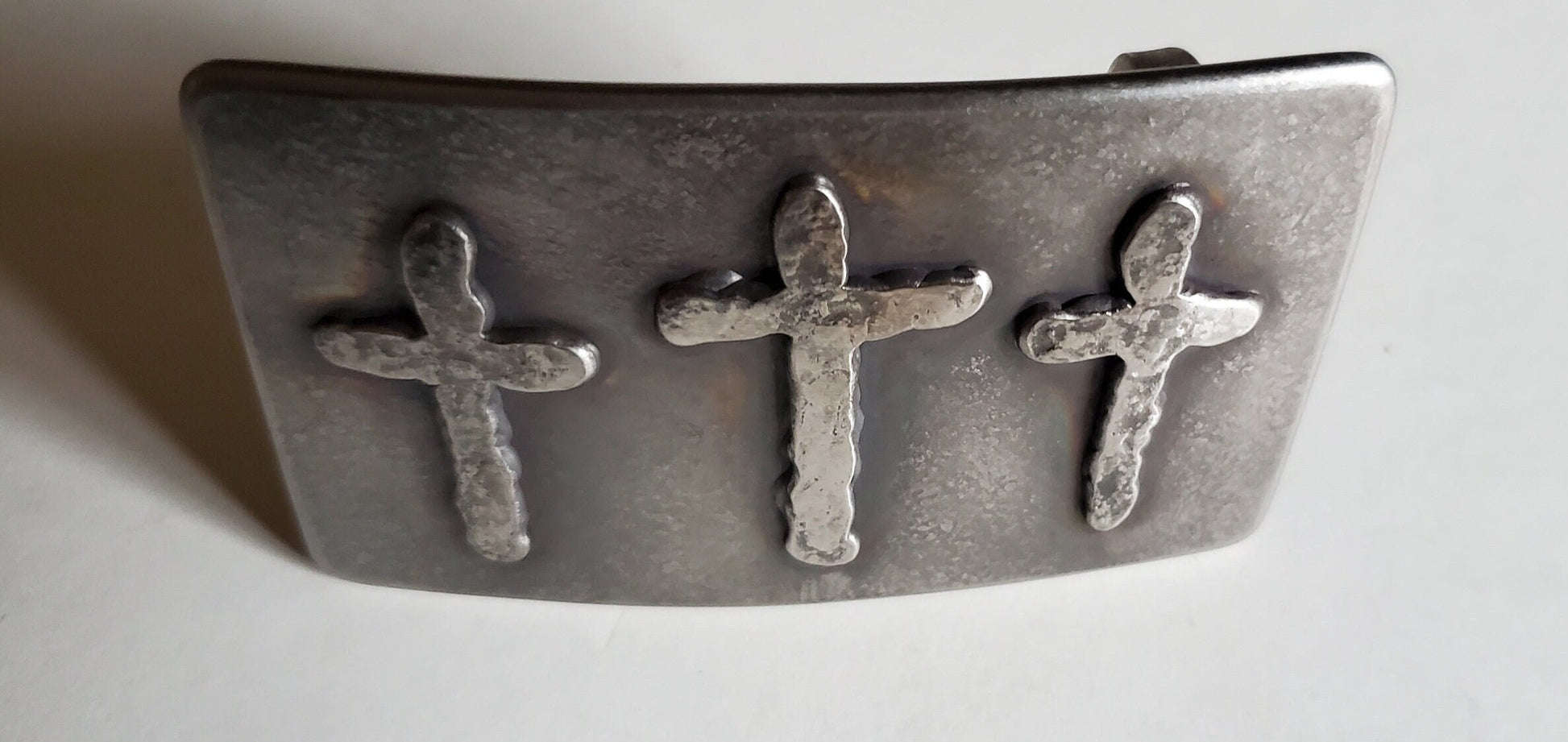 Cross Belt Buckle Old Rugged Cross Hand Forged Stainless Steel or Bronze Hypoallergenic Gifts Christian Gifts CROSS Buckle For Blue Jeans