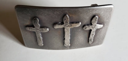 Cross Belt Buckle Old Rugged Cross Hand Forged Stainless Steel or Bronze Hypoallergenic Gifts Christian Gifts CROSS Buckle For Blue Jeans