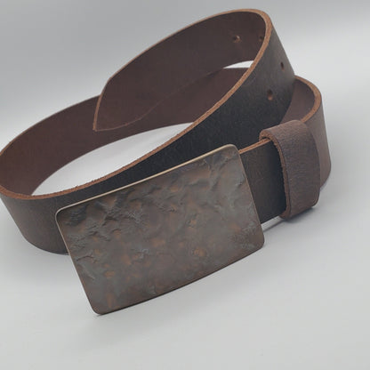 Belt Buckle Canadian Hand Crafted Buckle Signed Original Bronze Anniversary Gift Stainless Steel Buckle Fits 1-1/2" Belt For Jeans or Chinos