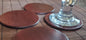 Funky Leather Coasters Set Four Leather Coasters Lots Of Colours Hand-Dyed Leather Anniversary Gift Housewarming Hostess Gift Leatherware