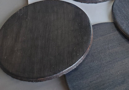 Slate Leather Coaster Set of Four Leather Anniversary Gift Variety of Colours Drinkware Coaster Housewarming Gift Hostess Gift Leatherware