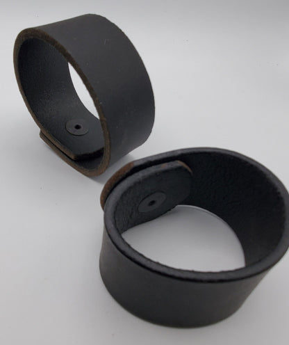 Leather Cuff Bracelet w/ snaps & Gift Bag ~ Black, Brown, Fawn, Distressed, Mahogany Unisex Wrist Cuff w/ Snap Boyfriend/Girlfriend Gift