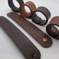Gray Leather Cuff Father's Day or Mother's Day Bracelet with snaps Unisex Wrist Cuff w/ Snaps Boyfriend Gift or Girlfriend Gift w Gift Bag