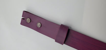Purple Snap Belt Hand Dyed Leather Unisex Belt Coloured Belts Grape Belt with Snaps Coloured Belt Belt for Jean Belt for Suit Belt for Golf