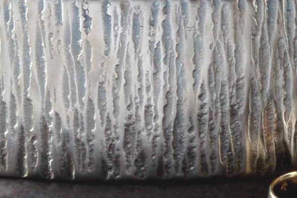 Belt and Buckle Hand Forged Texture Unisex Stainless Steel Buckle with Wavy Edge Signed Original Unisex Gift w/ Bag