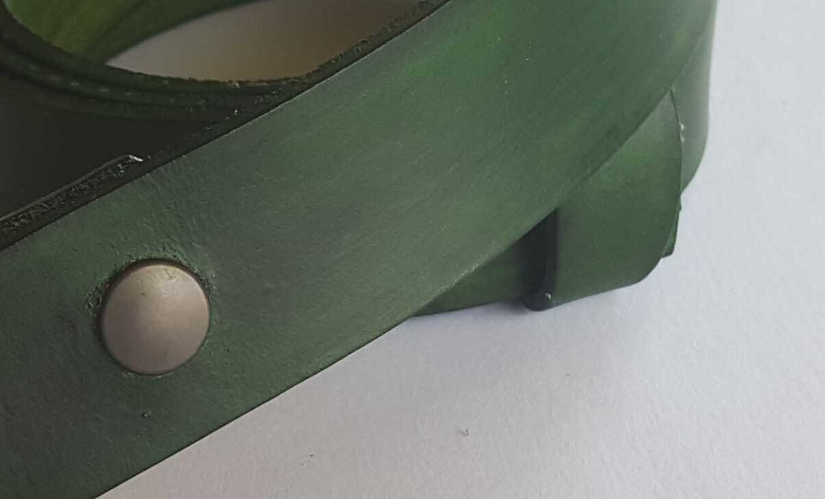 Chartreuse Snap Belt Hand Dyed Leather Unisex Belt Coloured Belts Belt with Snaps Coloured Belt Belt for Jean Belt for Suit Belt for Golf