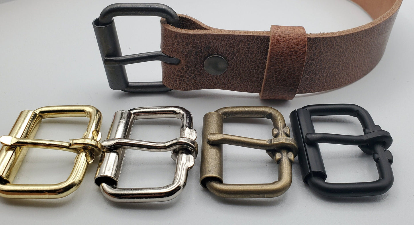 Belt & Buckle Unisex Gift Choose Your Colour Combo for Work Gear Dress or Blue Jeans 1-1/2" Belt Gold, Silver, Antique Silver / Gold, Black