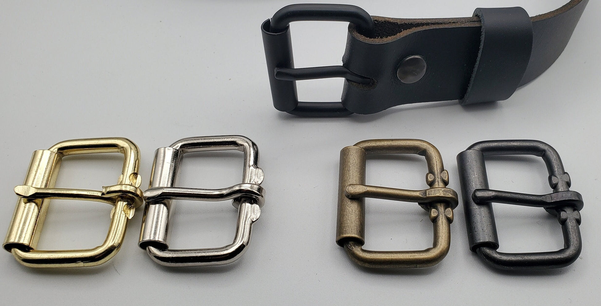1-1/2" Belt & Buckle Unisex Gift Choose Your Colour Combo for Work Gear Dress or Blue Jeans Belt Gold, Silver, Antique Silver / Gold, Black