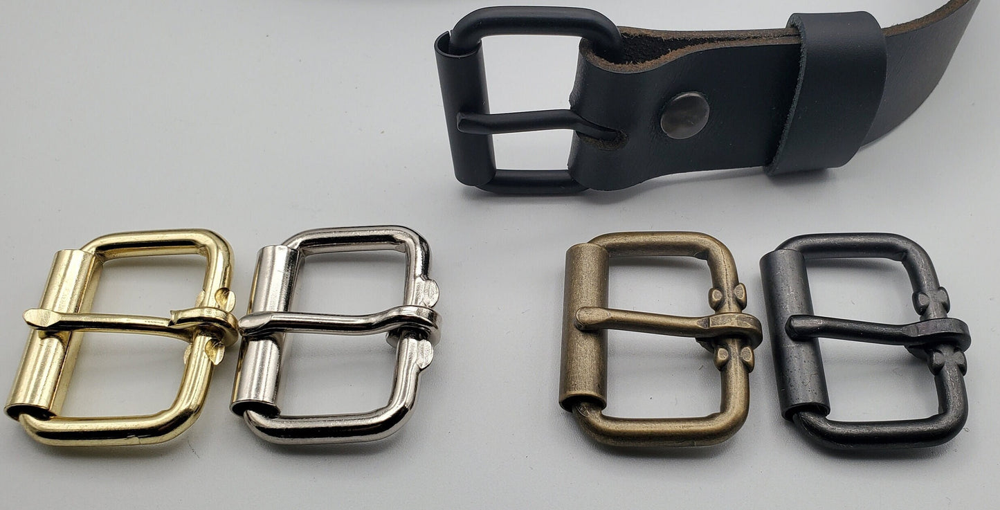 Belt & Buckle Unisex Gift Choose Your Colour Combo for Work Gear Dress or Blue Jeans 1-1/2" Belt Gold, Silver, Antique Silver / Gold, Black