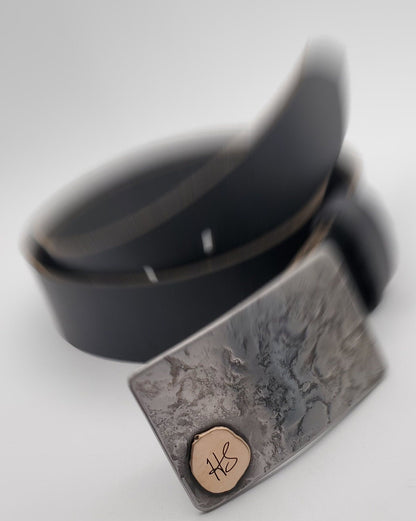 Your Monogram Buckle & Belt "Your Initial" Keepsake Father's Day Gift Hypoallergenic Unisex Buckle and 1-1/2" Leather Belt