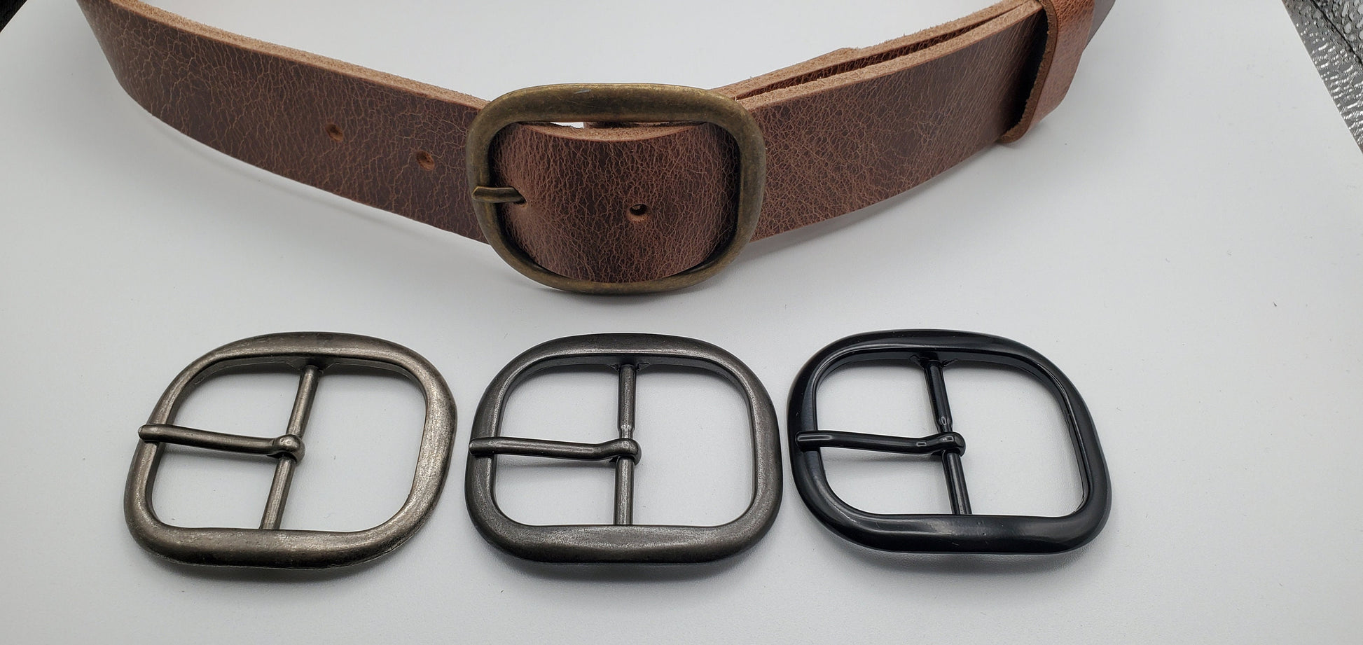 Dress Belt & Buckle Unisex Gift Choose Your Colour Combo for Work Dress or Blue Jeans 1-1/2" Belt w choice of Buckle Colour