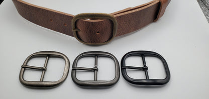 Simple Belt & Buckle Unisex Gift Choose Your Colour Combo for Work Dress or Blue Jeans 1-1/2" Belt w choice of Buckle Colour