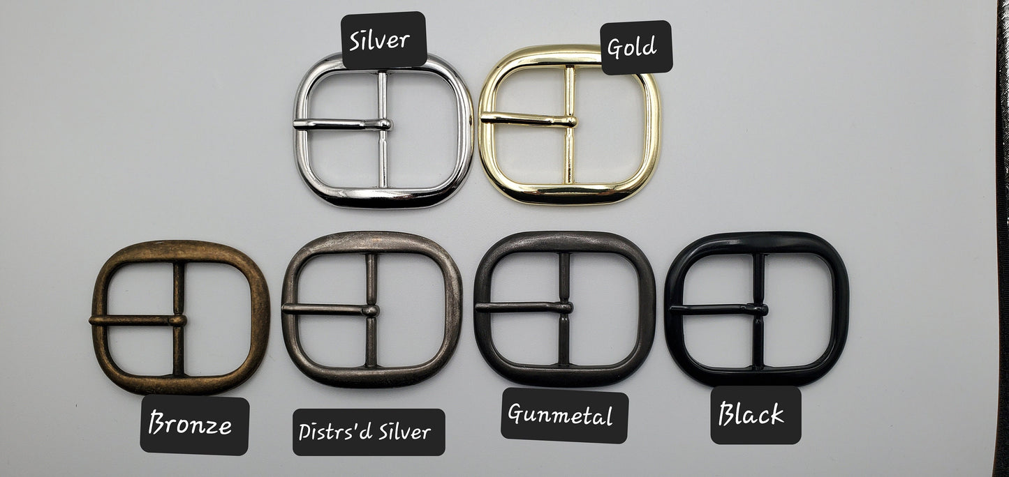 Simple Belt & Buckle Unisex Gift Choose Your Colour Combo for Work, Dress or Blue Jeans 1-1/2" Belt w choice of Buckle Colour