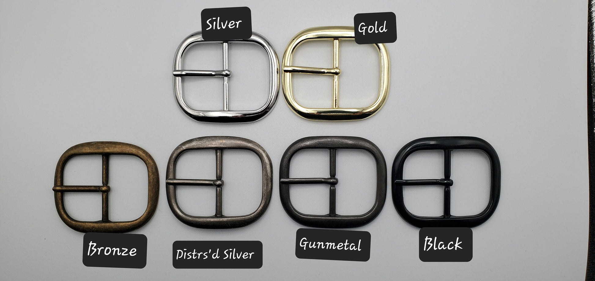 Simple Belt & Buckle Unisex Gift Choose Your Colour Combo for Work, Dress or Blue Jeans 1-1/2" Belt w choice of Buckle Colour