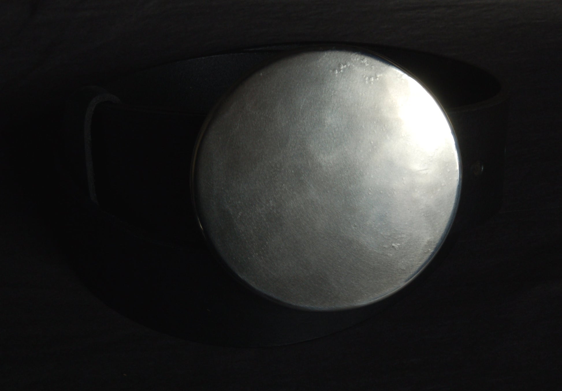 Solar Eclipse Buckle & Leather Belt Keepsake Hand Forged Round Buckle for Jeans Buckle and Belt Snap Belt Mother's Day Gift Anniversary Gift