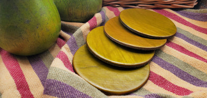 Funky Leather Coasters Set Four Leather Coasters Lots Of Colours Hand-Dyed Leather Anniversary Gift Housewarming Hostess Gift Leatherware